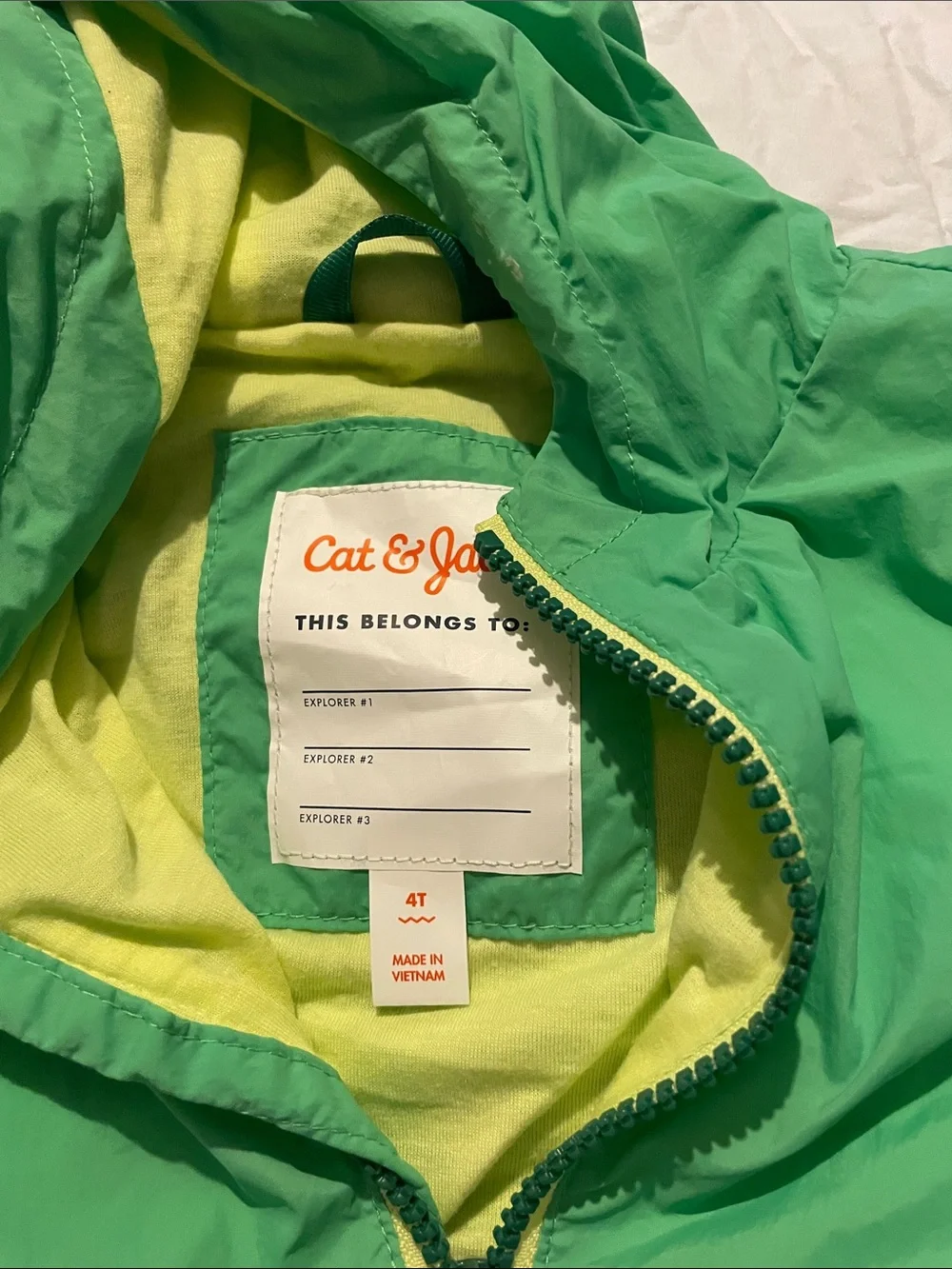 Cat & Jack Quarter Zip Pullover Colorblock  Rain Jacket